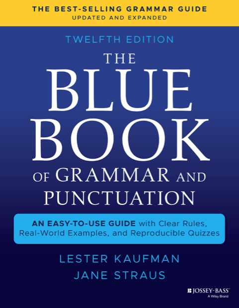  دانلود پی دی اف pdf کتاب The Blue Book of Grammar and Punctuation - 12th ed. | باکتابام 
